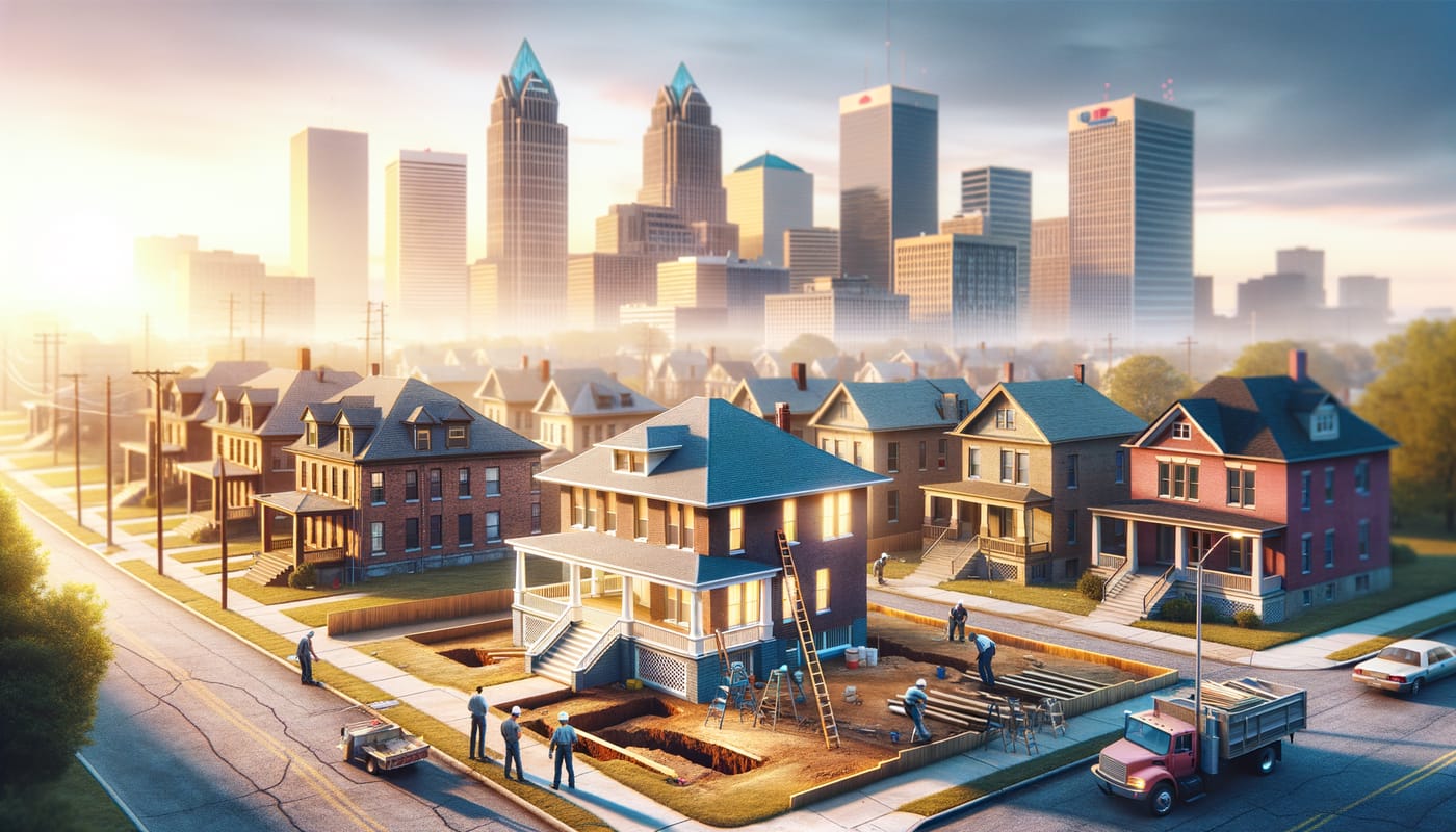 Photorealistic contextual image for: Memphis Real Estate Investment: Emerging Neighborhoods Beyond Beale Street